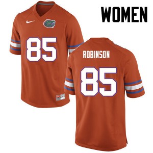 Women Florida Gators #85 James Robinson College Football Orange 330659-298