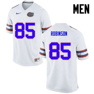 Men Florida Gators #85 James Robinson College Football White 527618-502