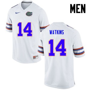 Men Florida Gators #14 Jaylen Watkins College Football White 167781-728