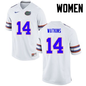 Women Florida Gators #14 Jaylen Watkins College Football White 356824-257