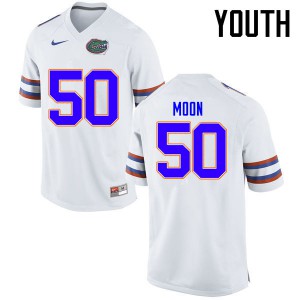 Youth Florida Gators #50 Jeremiah Moon College Football Jerseys White 234806-745