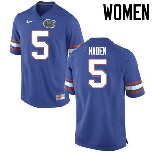Women Florida Gators #5 Joe Haden College Football Jerseys Blue 769369-489
