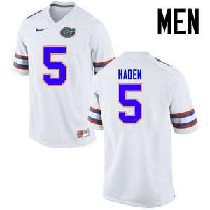 Men Florida Gators #5 Joe Haden College Football Jerseys White 606855-326