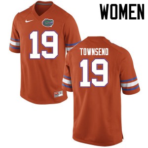 Women Florida Gators #19 Johnny Townsend College Football Jerseys Orange 243772-615