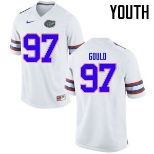 Youth Florida Gators #97 Jon Gould College Football Jerseys White 778620-836