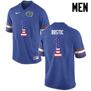 Men Florida Gators #1 Jonathan Bostic College Football USA Flag Fashion Blue 721417-230