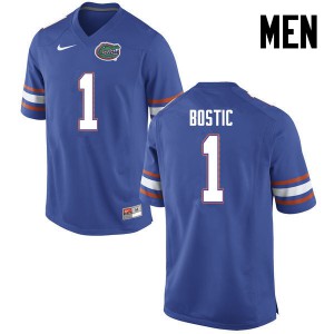 Men Florida Gators #1 Jonathan Bostic College Football Blue 244946-552