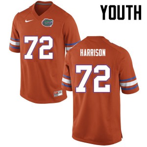 Youth Florida Gators #72 Jonotthan Harrison College Football Orange 806181-289