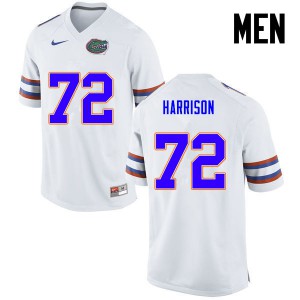 Men Florida Gators #72 Jonotthan Harrison College Football White 585167-645
