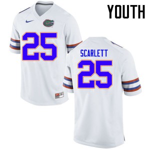 Youth Florida Gators #25 Jordan Scarlett College Football Jerseys White 858138-710