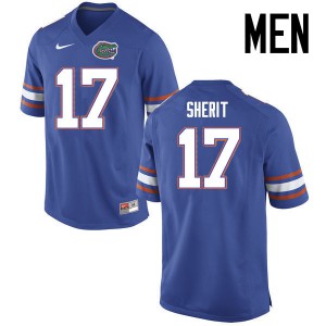 Men Florida Gators #17 Jordan Sherit College Football Jerseys Blue 745939-175