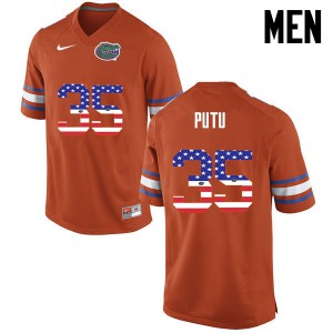 Men Florida Gators #35 Joseph Putu College Football USA Flag Fashion Orange 481116-854