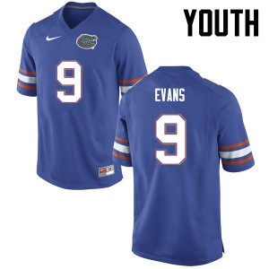 Youth Florida Gators #9 Josh Evans College Football Blue 428445-800