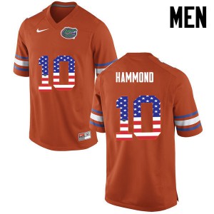 Men Florida Gators #10 Josh Hammond College Football USA Flag Fashion Orange 381764-829