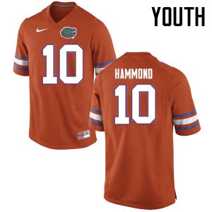 Youth Florida Gators #10 Josh Hammond College Football Jerseys Orange 620919-835