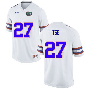 Men #27 Joshua Tse Florida Gators College Football Jerseys White 726346-626