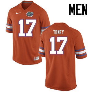 Men Florida Gators #17 Kadarius Toney College Football Jerseys Orange 423070-746