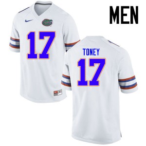 Men Florida Gators #17 Kadarius Toney College Football Jerseys White 377423-997