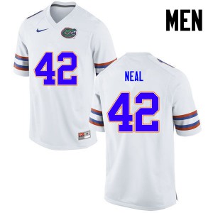 Men Florida Gators #42 Keanu Neal College Football White 605671-370
