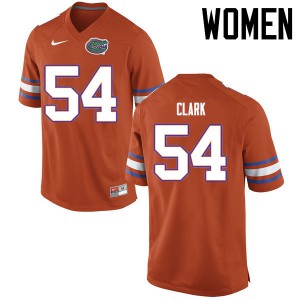 Women Florida Gators #54 Khairi Clark College Football Jerseys Orange 459526-937