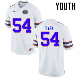 Youth Florida Gators #54 Khairi Clark College Football Jerseys White 476459-881