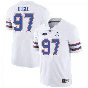 Jordan Brand Men #97 Khris Bogle Florida Gators College Football Jerseys White 169380-438