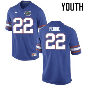 Youth Florida Gators #22 Lamical Perine College Football Jerseys Blue 869019-774