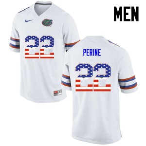 Men Florida Gators #22 Lamical Perine College Football USA Flag Fashion White 228220-502