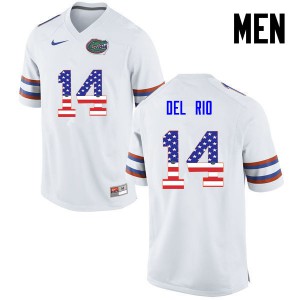 Men Florida Gators #14 Luke Del Rio College Football USA Flag Fashion White 616724-519