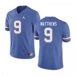 Jordan Brand Men #9 Luke Matthews Florida Gators College Football Jerseys Blue 378997-255