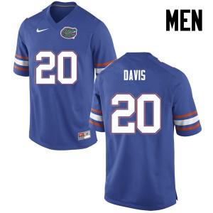 Men Florida Gators #20 Malik Davis College Football Blue 394244-848
