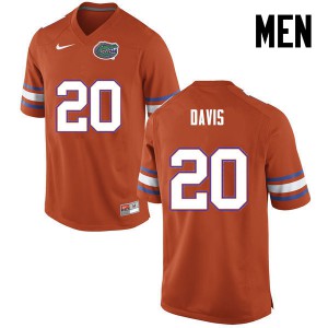 Men Florida Gators #20 Malik Davis College Football Orange 597612-153