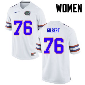 Women Florida Gators #76 Marcus Gilbert College Football White 395510-778