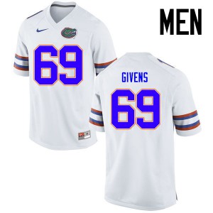 Men Florida Gators #69 Marcus Givens College Football Jerseys White 737572-265