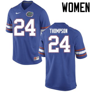 Women Florida Gators #24 Mark Thompson College Football Jerseys Blue 225771-695