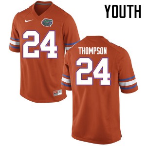 Youth Florida Gators #24 Mark Thompson College Football Jerseys Orange 165055-765