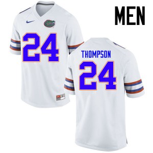 Men Florida Gators #24 Mark Thompson College Football Jerseys White 522539-540