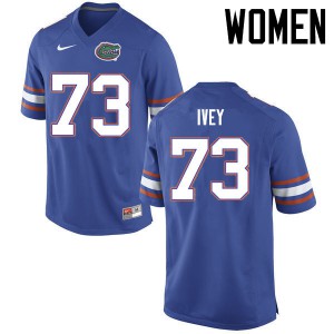Women Florida Gators #73 Martez Ivey College Football Jerseys Blue 908603-271