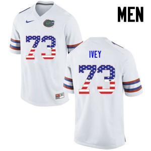 Men Florida Gators #73 Martez Ivey College Football USA Flag Fashion White 679816-389