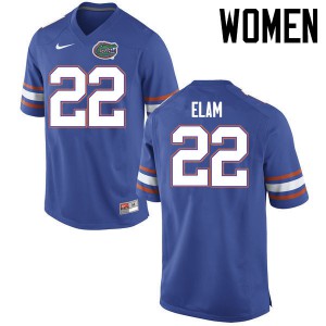 Women Florida Gators #22 Matt Elam College Football Jerseys Blue 496005-125