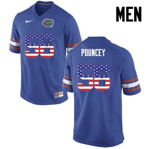 Men Florida Gators #56 Maurkice Pouncey College Football USA Flag Fashion Blue 809897-866