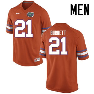 Men Florida Gators #21 McArthur Burnett College Football Jerseys Orange 684249-618
