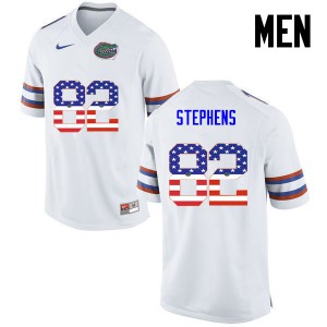 Men Florida Gators #82 Moral Stephens College Football USA Flag Fashion White 150027-146