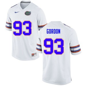 Men #93 Moses Gordon Florida Gators College Football Jerseys White 864729-428