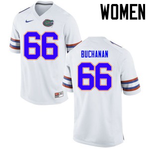 Women Florida Gators #66 Nick Buchanan College Football Jerseys White 277774-277