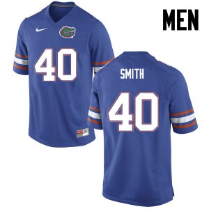Men Florida Gators #40 Nick Smith College Football Blue 719576-365