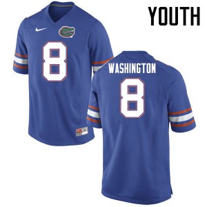 Youth Florida Gators #8 Nick Washington College Football Jerseys Blue 223598-894