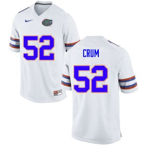 Men #52 Quaylin Crum Florida Gators College Football Jerseys White 307418-300