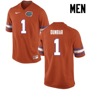 Men Florida Gators #1 Quinton Dunbar College Football Orange 573164-800