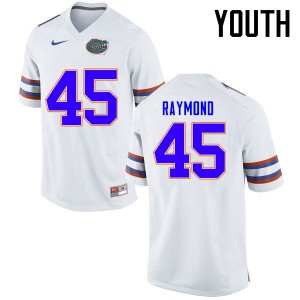 Youth Florida Gators #45 R.J. Raymond College Football Jerseys White 882435-208